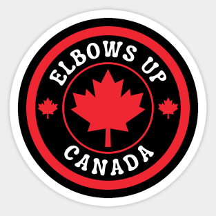 Elbows-Up Sticker